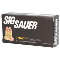 Sig Sauer E9MMB250 Elite Ball 9mmLuger 124gr Full Metal Jacket 50 Per Box/20 Case