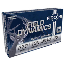 Fiocchi 270SPB Field Dynamics 270Win 130gr Pointed Soft Point 20 Per Box/10 Case