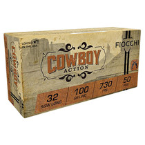 Fiocchi 32LA Cowboy Action 32S&WLong 100gr Lead Wadcutter 50 Per Box/20 Case