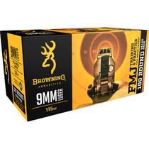 Browning Ammo B191800094 FMJ Value Pack 9mmLuger 115gr Full Metal Jacket 100 Per Box/5 Case