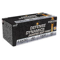 Fiocchi 46EXB Defense Dynamics 4.6x30mmH&K 40gr Jacketed Soft Point 50 Per Box/20 Case