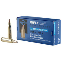 PPU PP22250 Standard Rifle 22-250Rem 55gr Soft Point 20 Per Box/10 Case