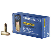 PPU PPH9F1 Handgun 9mmLuger 115gr Full Metal Jacket 50 Per Box/20 Case