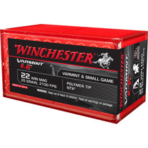 Winchester Ammo X22MHLF Varmint LF 22WMR 25gr Polymer Tip NTX 50 Per Box/40 Case