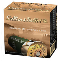 Sellier & Bellot SB12BSB Hunting 12Gauge 2.75" 27Pellets 1 1/4oz 4Buck Shot 25 Box/10 Case