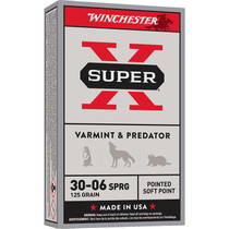 Winchester Ammo X30062 Super X 30-06Springfield 125gr Pointed Soft Point 20 Per Box/10 Case