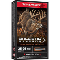 Winchester Ammo SBST2506A Ballistic Silvertip 25-06Rem 85gr Fragmenting Polymer Tip 20 Per Box/10 Case