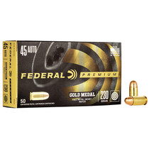 Federal GM45A Premium Gold Medal 45ACP 230gr Full Metal Jacket 50 Per Box/20 Case