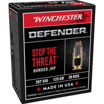 Winchester Ammo S357SPDB Defender 357Sig 125gr Bonded Jacket Hollow Point 20 Per Box/10 Case