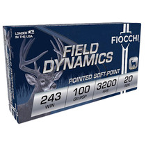 Fiocchi 243SPD Field Dynamics 243Win 100gr Pointed Soft Point 20 Per Box/10 Case