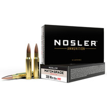 Nosler 60052 Match Grade 308Win 155gr Custom Competition Hollow Point Boat Tail 20 Per Box/10 Case