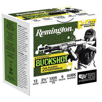 Remington Ammunition 20411 Express Buckshot 12Gauge 2.75" 00Buck Shot 25 Per Box/10 Case
