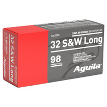 Aguila 1E322340 32S&W Long 98gr Lead Round Nose 50 Per Box/20 Case