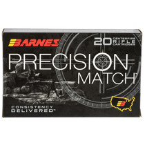 Barnes Bullets 30728 Precision Match 338Lapua Mag 300gr Open Tip Match Boat Tail 20 Per Box/10 Case