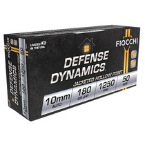 Fiocchi 10APHP Defense Dynamics 10mmAuto 180gr Jacketed Hollow Point 50 Per Box/10 Case