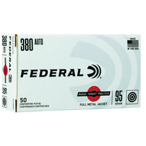 Federal RTP38095 Range & Target 380ACP 95gr Full Metal Jacket 50 Per Box/20 Case
