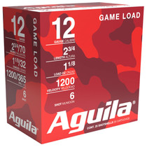 Aguila 1CHB1216 Game Load 12Gauge 2.75" 1 1/8oz 6Shot 25 Per Box/10 Case