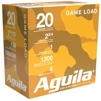 Aguila 1CHB2006 Game Load 20Gauge 2.75" 1oz 6Shot 25 Per Box/10 Case