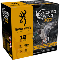 Browning Ammo B193411233 Wicked Wing XD 12Gauge 3" 1 1/4oz 3Shot 25 Per Box/10 Case