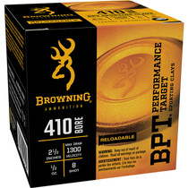 Browning Ammo B193634128 BPT Performance Target Sporting Clay 410Gauge 2.50" 1/2oz 8Shot 25 Per Box/10 Case