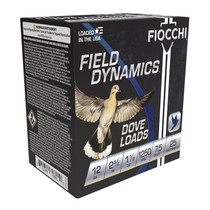 Fiocchi 12GTX187 Field Dynamics Dove & Quail 12Gauge 2.75" 1 1/8oz 7.5Shot 25 Per Box/10 Case