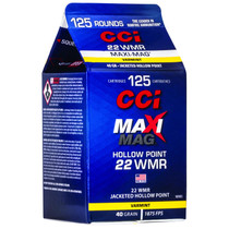 CCI 920CC Maxi-Mag Rimfire 22WMR 40gr Jacketed Hollow Point 125 Per Box/10 Case