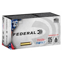 Federal TP357VHP1 Train + Protect 357Mag 125gr Versatile Hollow Point 50 Per Box/10 Case