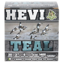 HEVI-Shot HS62006 HEVI-Teal 20Gauge 3" 7/8oz 6Shot 25 Per Box/10 Case