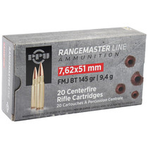 PPU PPRM762 Rangemaster 7.62x51mmNATO 145gr Full Metal Jacket Boat Tail 20 Per Box/25 Case