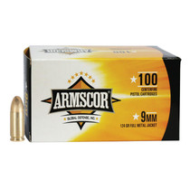 Armscor 50445 Precision Value Pack 9mmLuger 124gr Full Metal Jacket 100 Per Box/12 Case