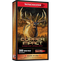 Winchester Ammo X300CLF2 Copper Impact 300WinMag 180gr Copper Extreme Point Lead Free 20 Per Box/10 Case