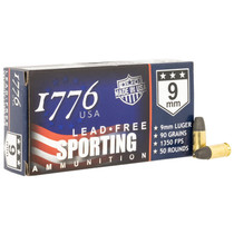 1776 USA 1776009090 Lead Free Sporting 9mm Luger 90gr Lead Free Ball 50 Per Box/20 Case
