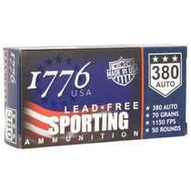 1776 USA 1776380070 Lead Free Sporting 380ACP 70gr Lead Free Ball 50 Per Box/20 Case