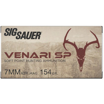 Sig Sauer V7MMSP15420 Venari 7mmRemMag 154gr Soft Point 20 Per Box/10 Case