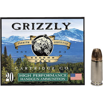 Grizzly Ammo GC9+P+CM109mm+P Luger 124gr Jacketed Hollow Point 20 Per Box/10 Case