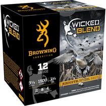 Browning Ammo B193431242 Wicked Blend 12Gauge 3.50" 1 1/2oz 2/4BI Shot 25 Per Box/10 Case