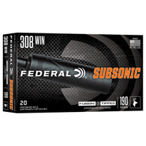 Federal F308TF3SUB 308Win 190gr Fusion Tipped 20 Per Box/10 Case