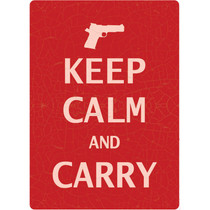 River's Edge "Keep Calm and Carry" Tin Sign 12"x 17" 1599