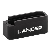 Lancer EXTBP06BLK L5AWM Magazine Base Pad Extended 6rd Compatible w/ Lancer L5 Advance Warfighter Magazine Black Aluminum