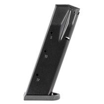 Mec-Gar MGWIT9SFAFC Tanfoglio 17rd 9mm Luger, Fits Tanfoglio Witness Sm Frame Blued w/Anti-Friction Coating Carbon Steel