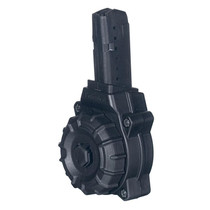 ProMag DRMA26 Standard 30rd Drum 9mm Luger Fits AR-15, Compatible w/Glock Style Magazines Black DuPont Zytel Polymer