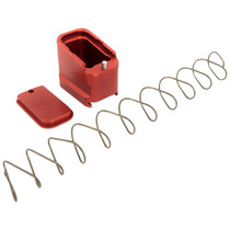 Shield Arms G19ME5RED Magazine Extension +5 Extended 9mm Luger/40 S&W 5rd Compatible w/Glock 19/23, Red Anodized Aluminum