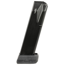 Mec-Gar MGPB9220DPS Beretta 20rd Extended 9mm Luger, Fits Beretta 92FS/M9/92G/92X Black Carbon Steel