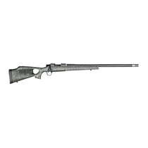 Christensen Arms 8010800107 Summit TI Full Size 6.5 PRC 3+1, 24" Natural Titanium Steel Threaded Barrel, Natural Titanium Aluminum Receiver, Green w/Black/Tan Webbing Fixed Thumbhole Stock