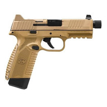 FN 66101386 545 Tactical 45 ACP 10+1 4.71" Black Target Crown/Threaded Steel Barrel, Flat Dark Earth PVD Optic Cut/Serrated Slide & Polymer Frame w/Picatinny Rail, Ambidextrous