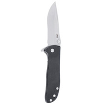 CRKT 6450D2 Drifter EDC 2.88" Folding Drop Point Plain Stonewashed D2 Steel Blade, Black Textured G10 Handle