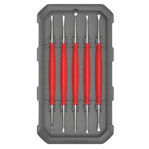 Real Avid AVAGSPS Accu-Grip Steel Picks Red Rubber Overmold Handle 5 Pieces