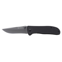 CRKT 6450K Drifter 2.88" Folding Plain Gray TiCN 8Cr14MoV SS Blade/Black G10 Handle Includes Pocket Clip
