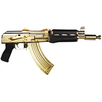 Zastava Arms Usa ZP92762MGL ZPAP 92 7.62x39mm 30+1 10" 24K Gold Plated/Cold Hammer Forged, Chrome Lined Barrel, Steel 24K Gold Plated Receiver, Dark Walnut Grips