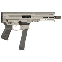 CMMG 99A68A2TNG Dissent MKGS 9mm Luger 33+1 6.50", Tungsten Gray Rec, Picatinny Brace Adapter, 5.50" M-LOK Handguard, Left Side Charging Handle, Zeroed Linear Comp, TriggerTech Trigger